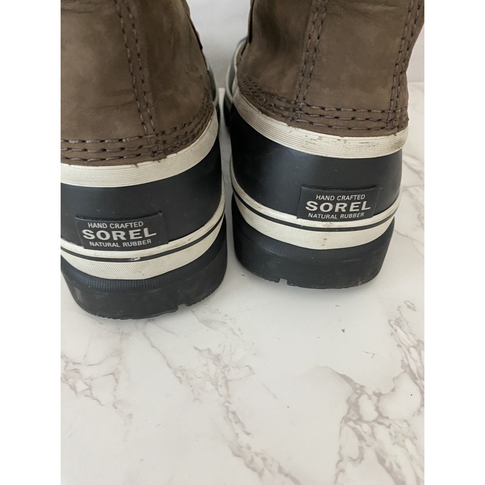 Sorel Caribou Waterproof Winter Boots Men's Sz 12 Brown Suede Insulated Snow - Picture 7 of 15
